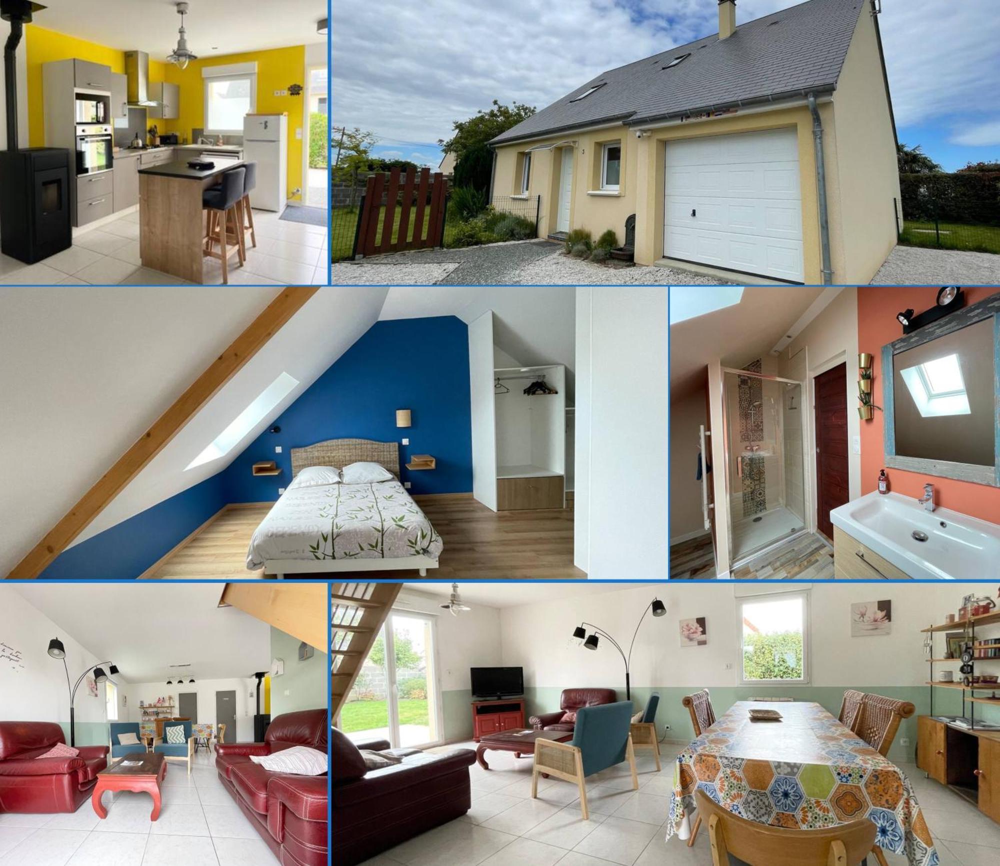 Sweet Omaha Belle Maison Recente Lumineuse Et Cosy Bien Equipee Jardin Clos 15 Mn A Pied Plage Omaha Beach Et Proche De Bayeux & Port En Bessin Saint-Laurent-sur-Mer Exterior foto